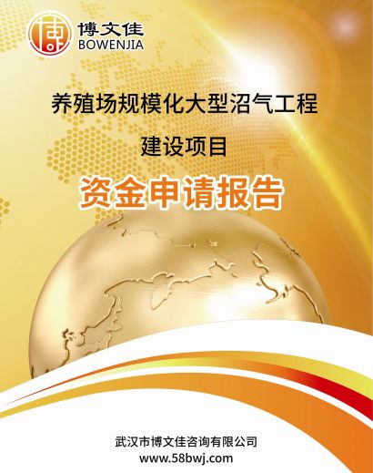 养殖场规模化大型沼气工程建设项目资金申请报告