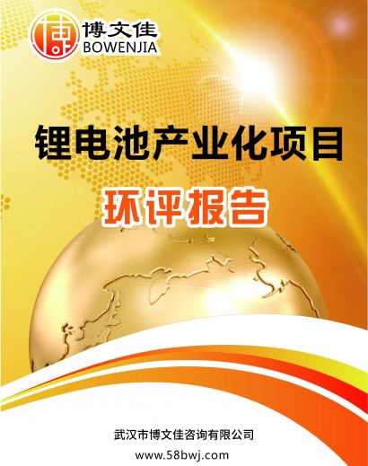 锂电池产业化项目 环境影响报告书